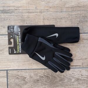 NWT Nike Women's Therma Running Headband and Glove Set